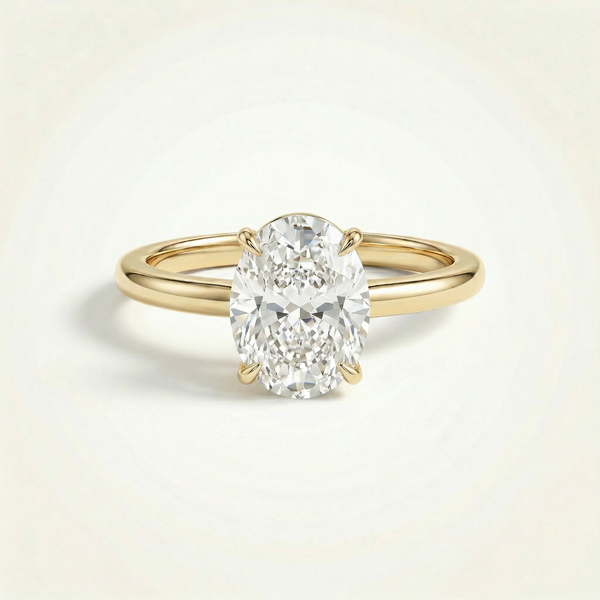 2.2ct Oval Floating Setting Diamond Ring