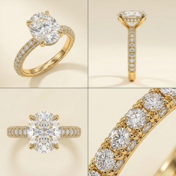 3.2ct East-West Oval Diamond Ring