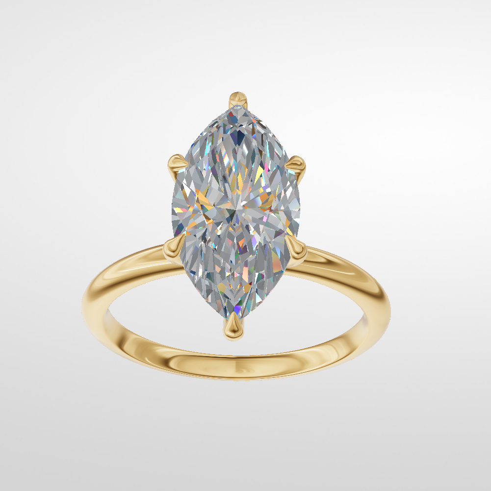 The Mirabelle - Marquise Solitaire Engagement Ring