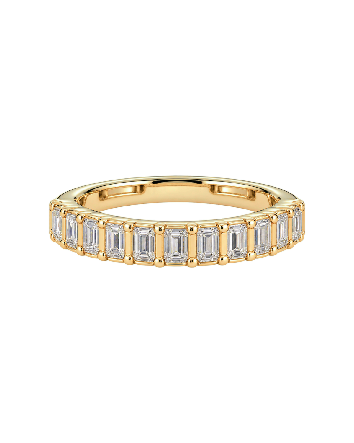 Baguette Contour Wedding Band — Design 81