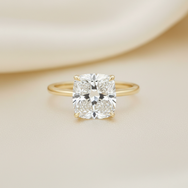 3.5ct Cushion Diamond Solitaire Ring