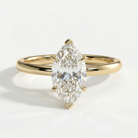 The Charlotte - Marquise Solitaire Engagement Ring