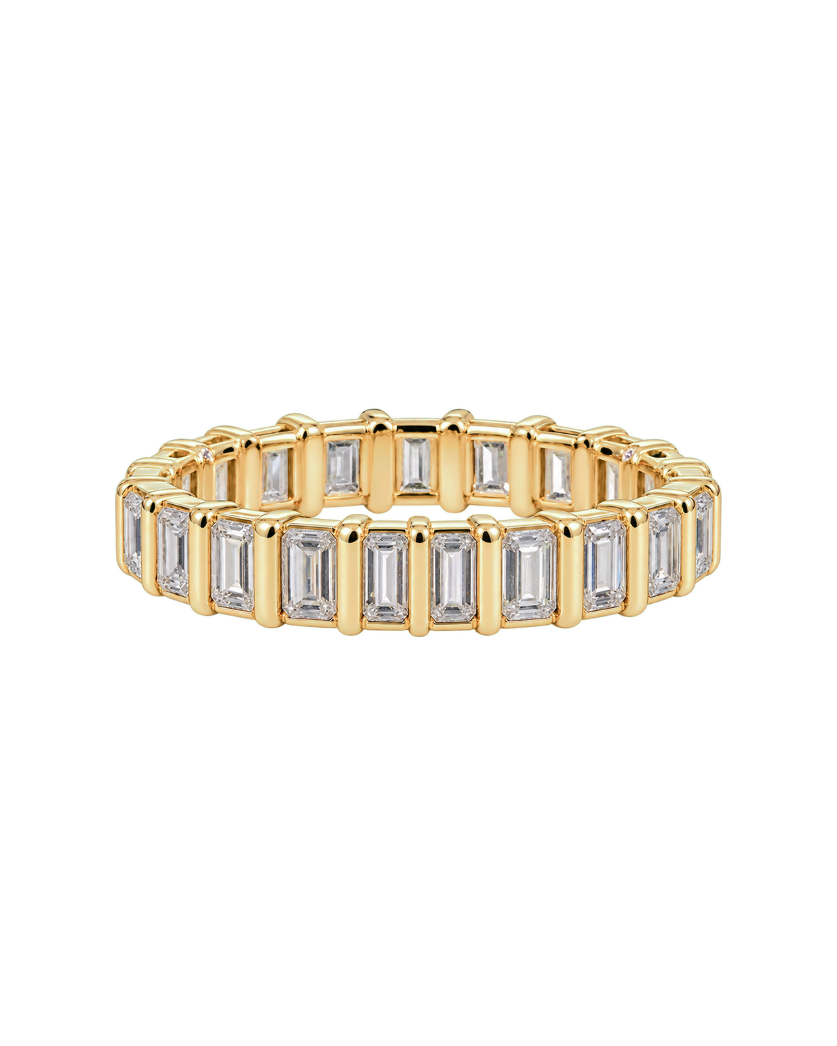 Baguette Bar-Set Wedding Band — Design 55