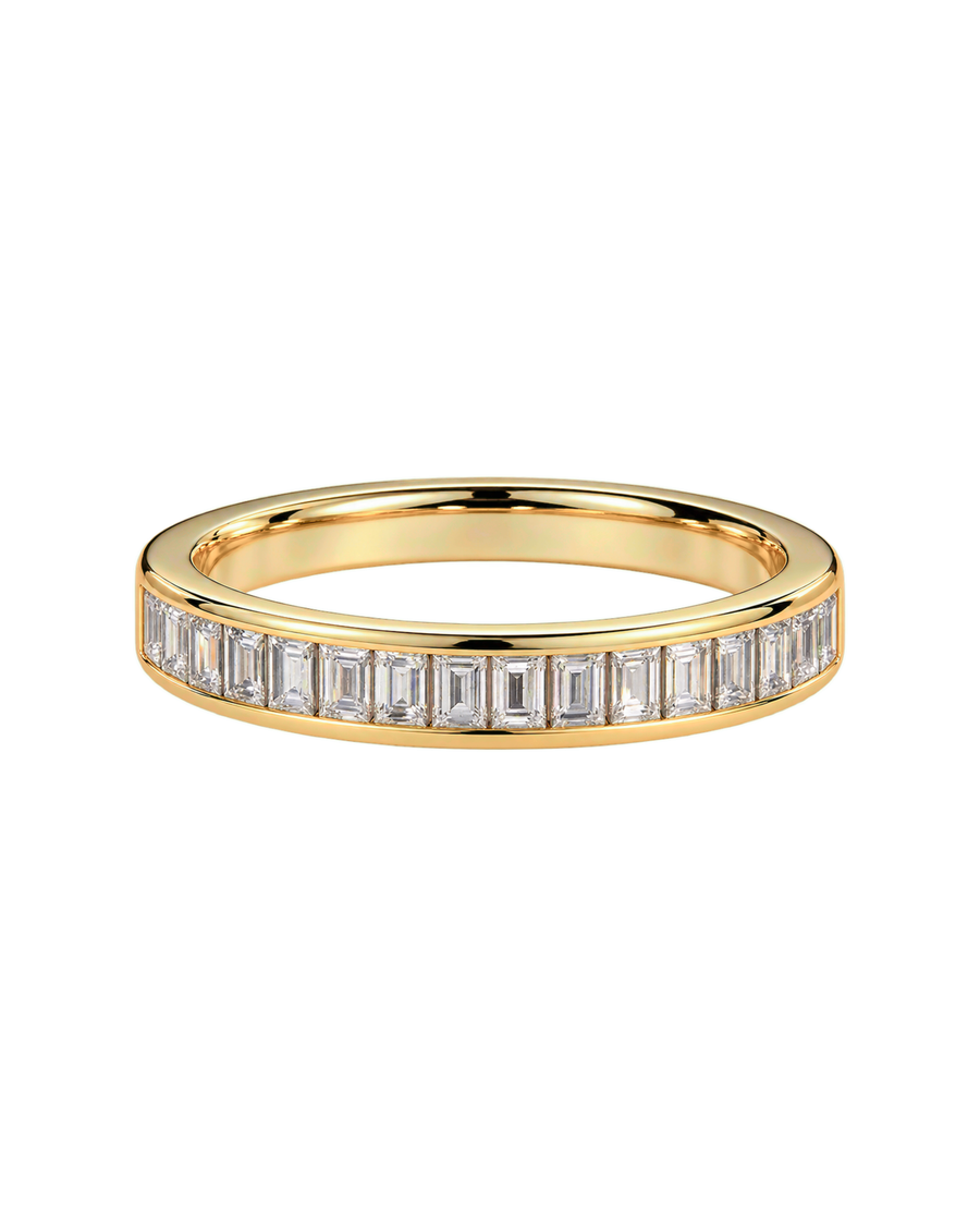 Baguette Channel Wedding Band — Design 22