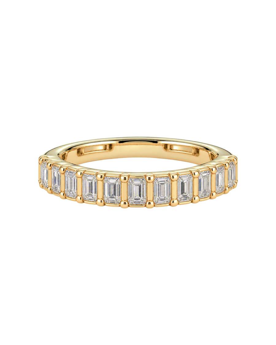 Baguette Contour Wedding Band — Design 81
