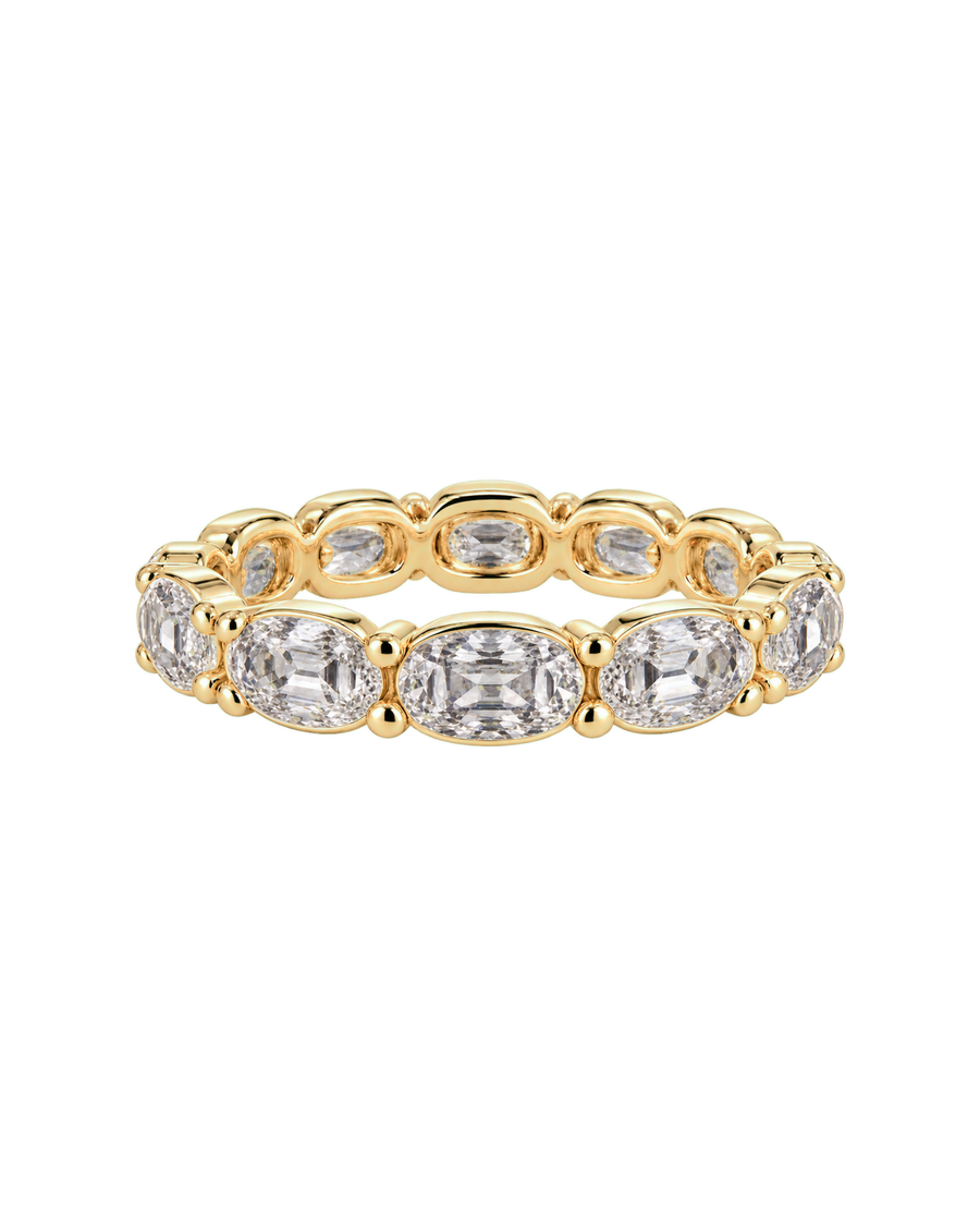 East-West Oval Wedding Band — Design 52