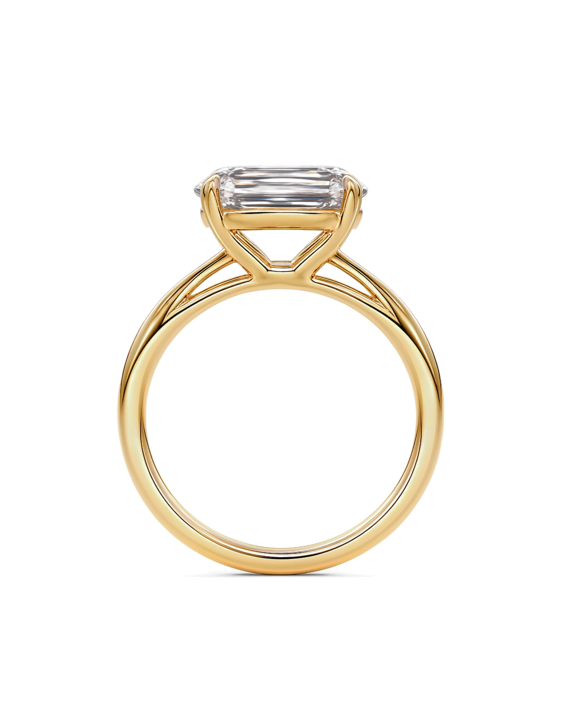 The Aurore — Elongated Cushion Split-Shank Engagement Ring