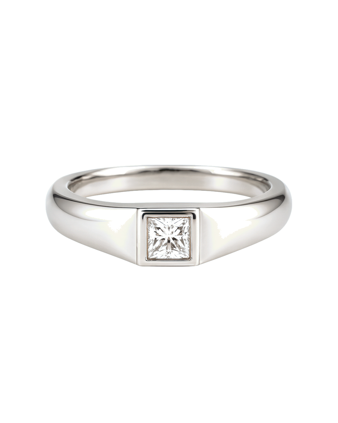 The Blanche — Princess Signet Engagement Ring