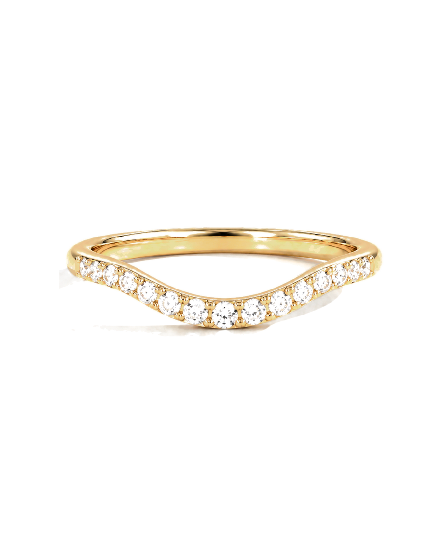 The Contour — Curved Diamond Wedding Band
