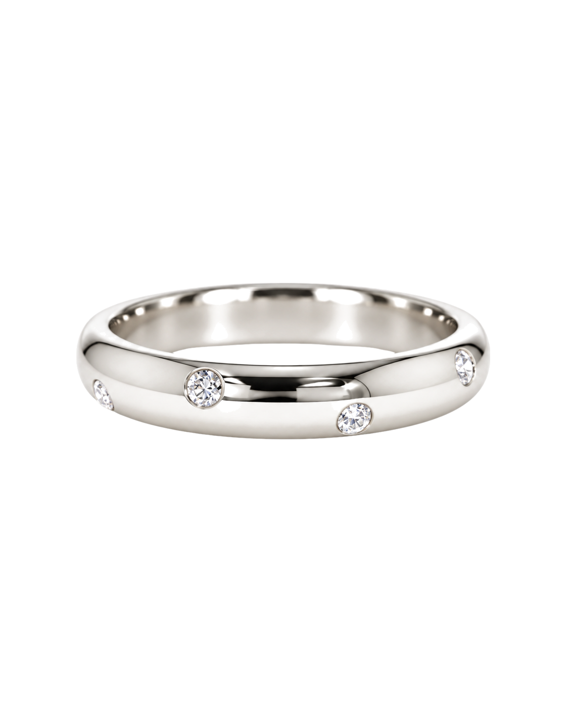 The Drift — Scattered Flush-Set Wedding Band