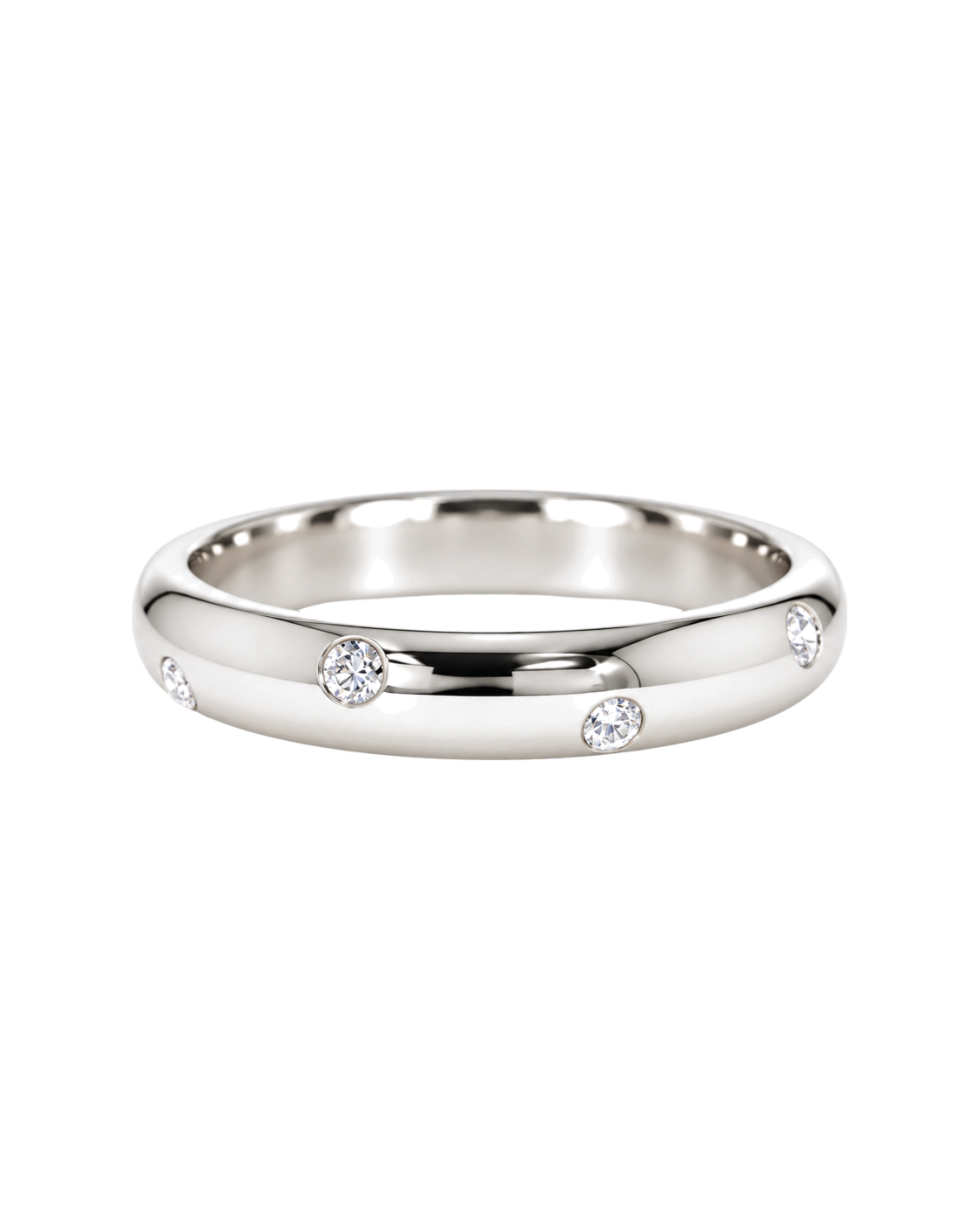 The Drift — Scattered Flush-Set Wedding Band