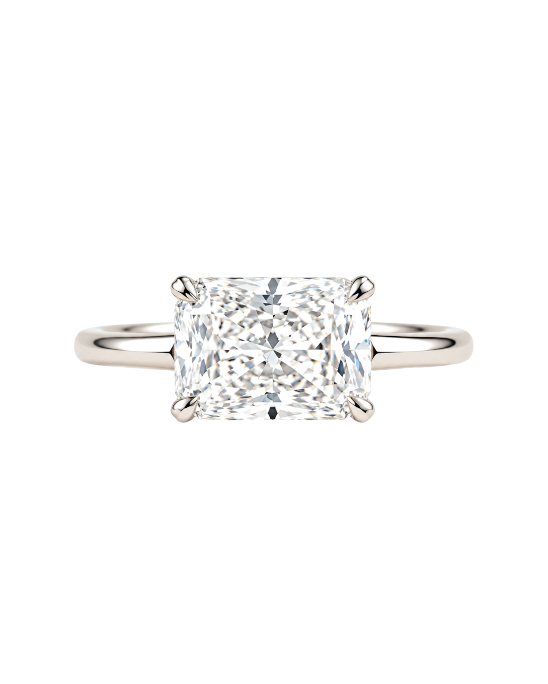 The Horizon — East-West Radiant Solitaire Engagement Ring