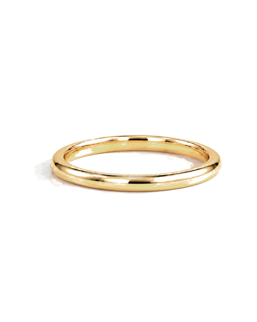 The Promise — Slim Rounded Gold Wedding Band