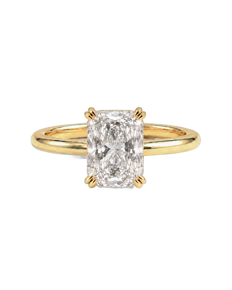 The Serene — Elongated Cushion Solitaire Engagement Ring
