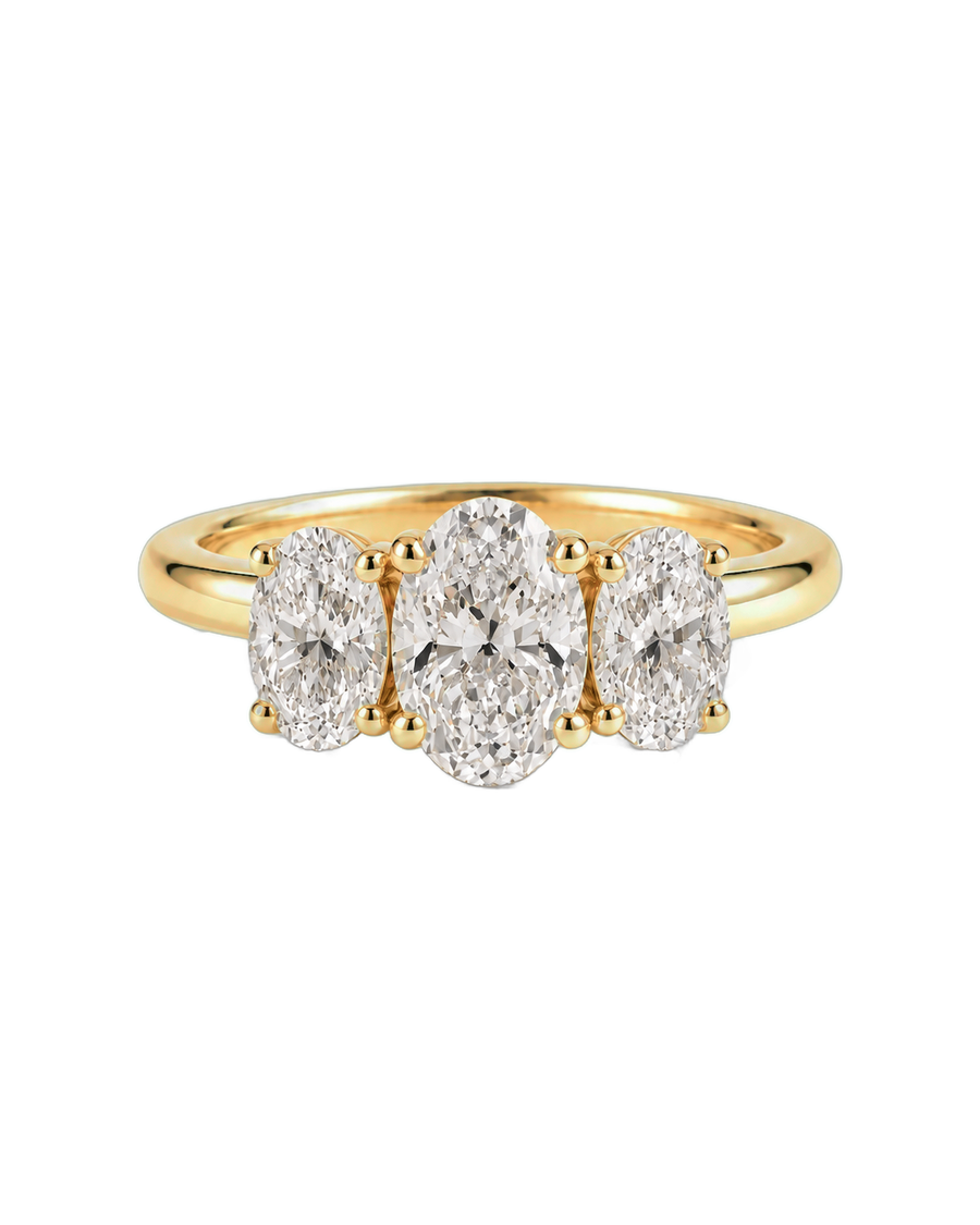 The Tria — Oval Three-Stone Engagement Ring