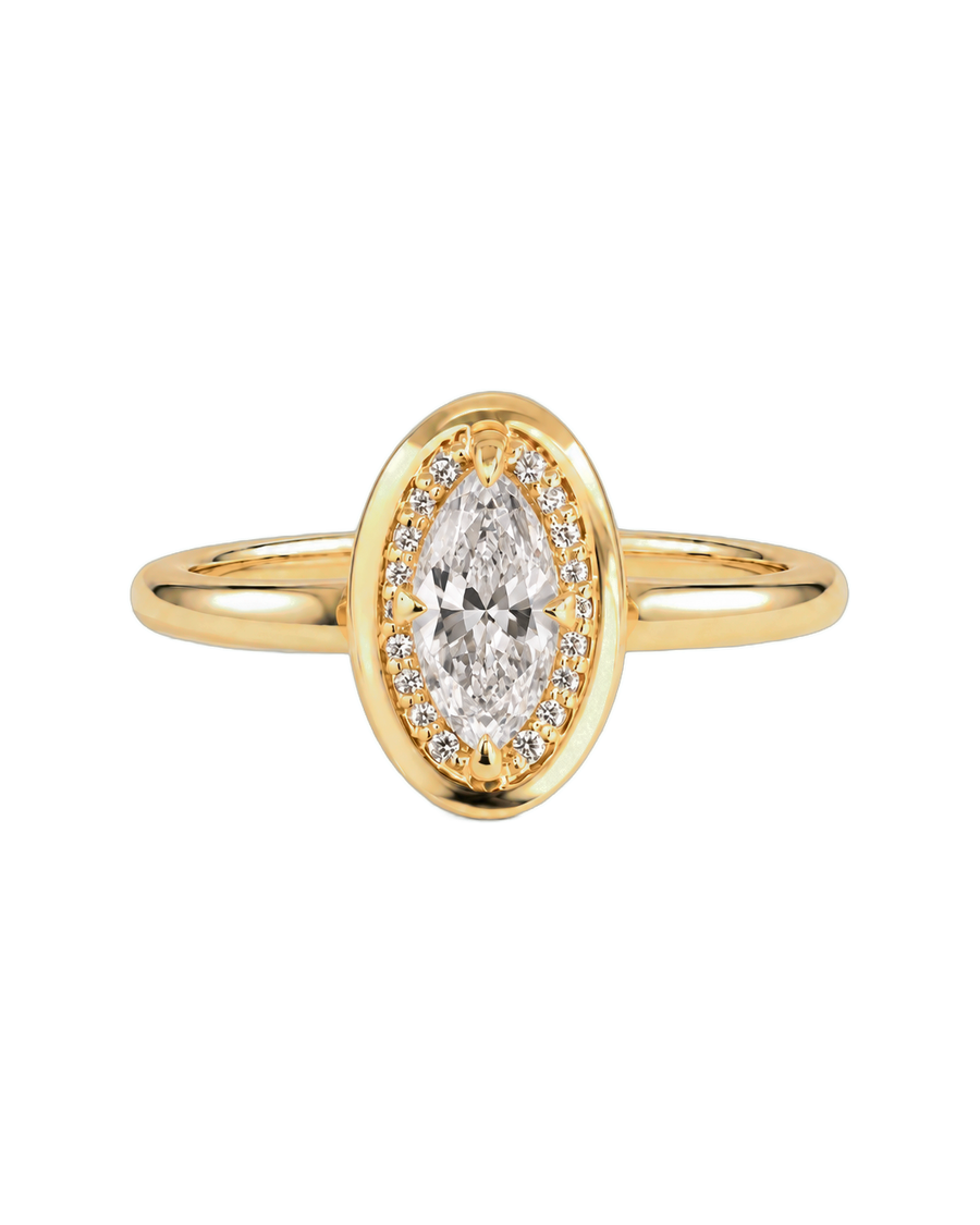 The Vesper — Marquise Halo Engagement Ring