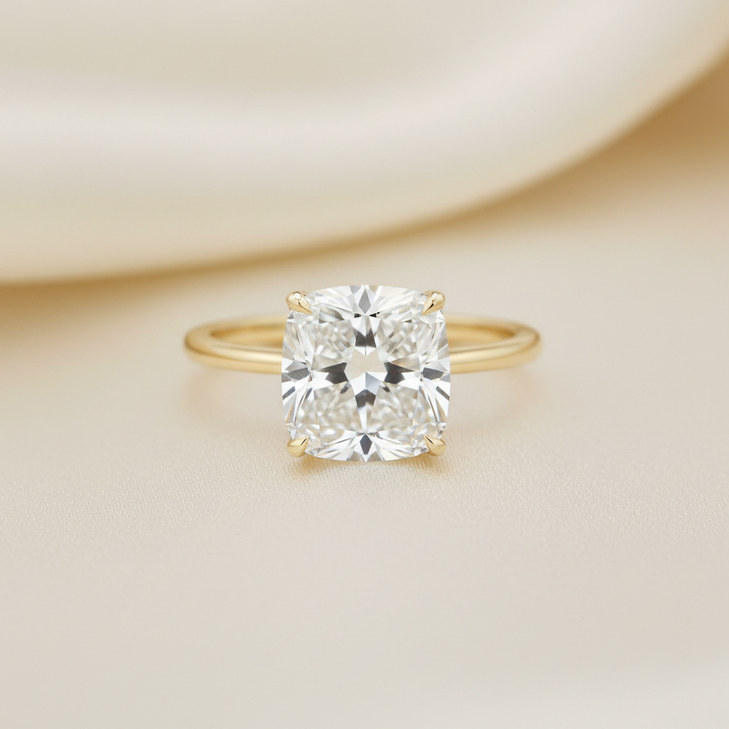 3.5ct Cushion Diamond Solitaire Ring