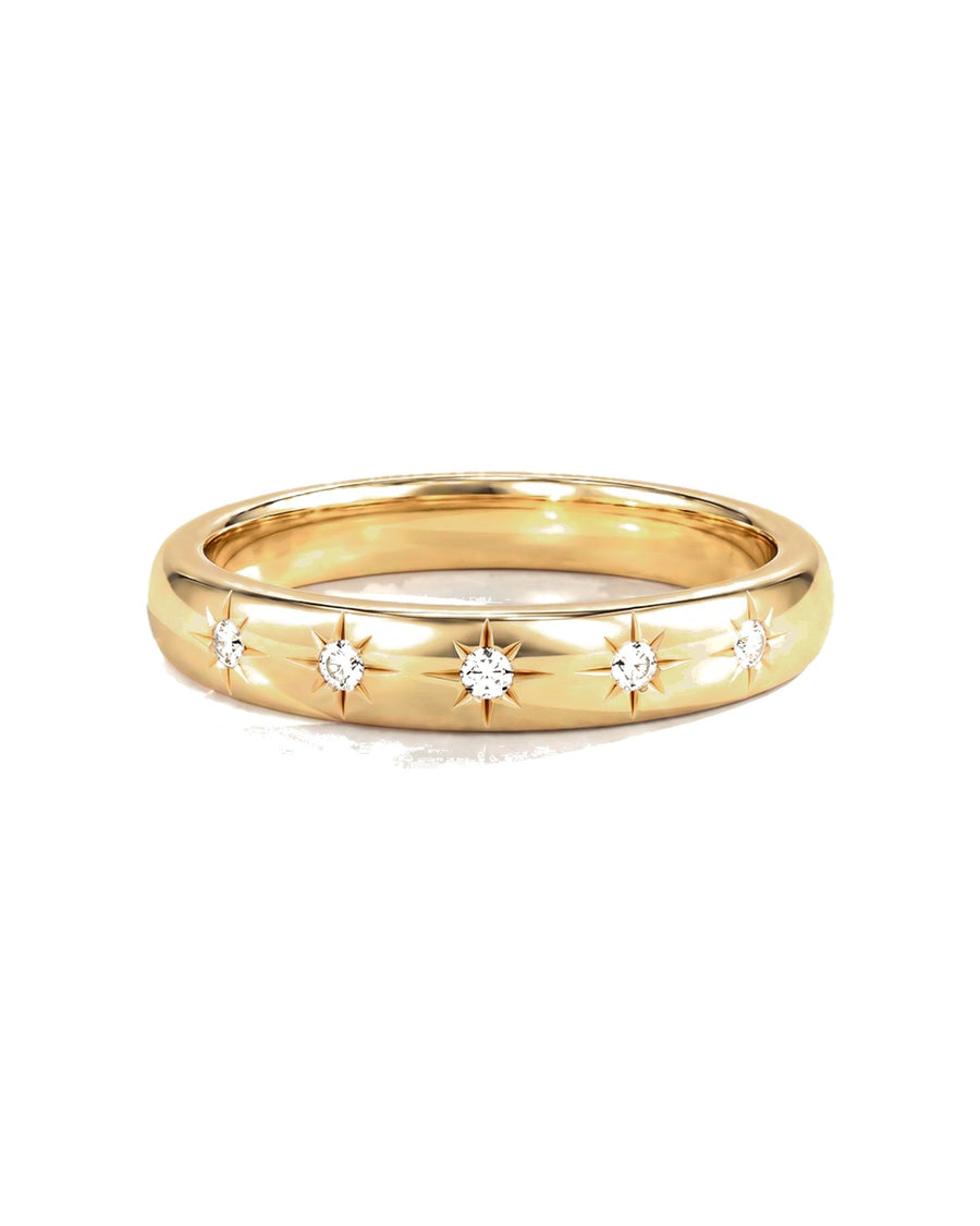 The Stella — Star-Set Diamond Wedding Band