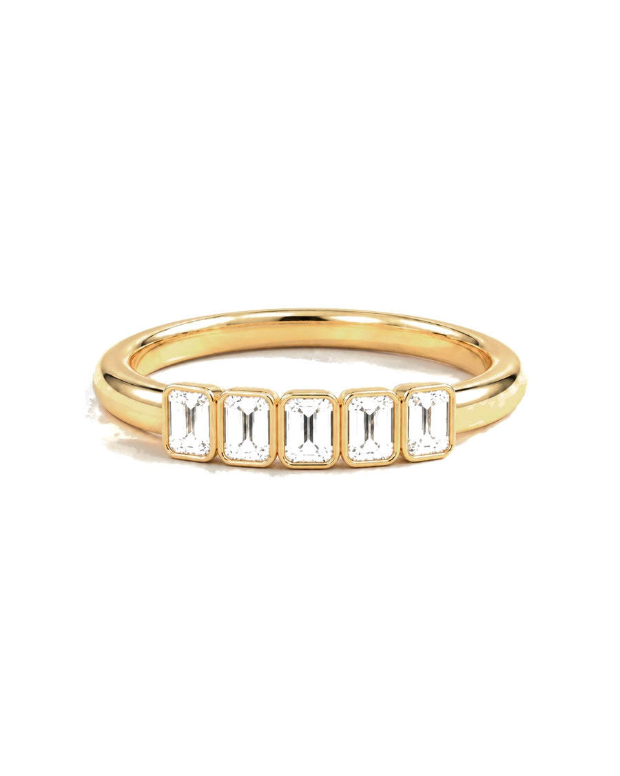 The Union — Emerald Diamond Wedding Band