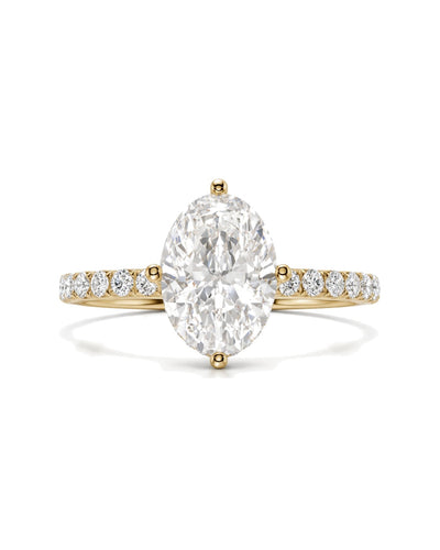 Oval Hidden Halo Lab-Grown Diamond Engagement Ring