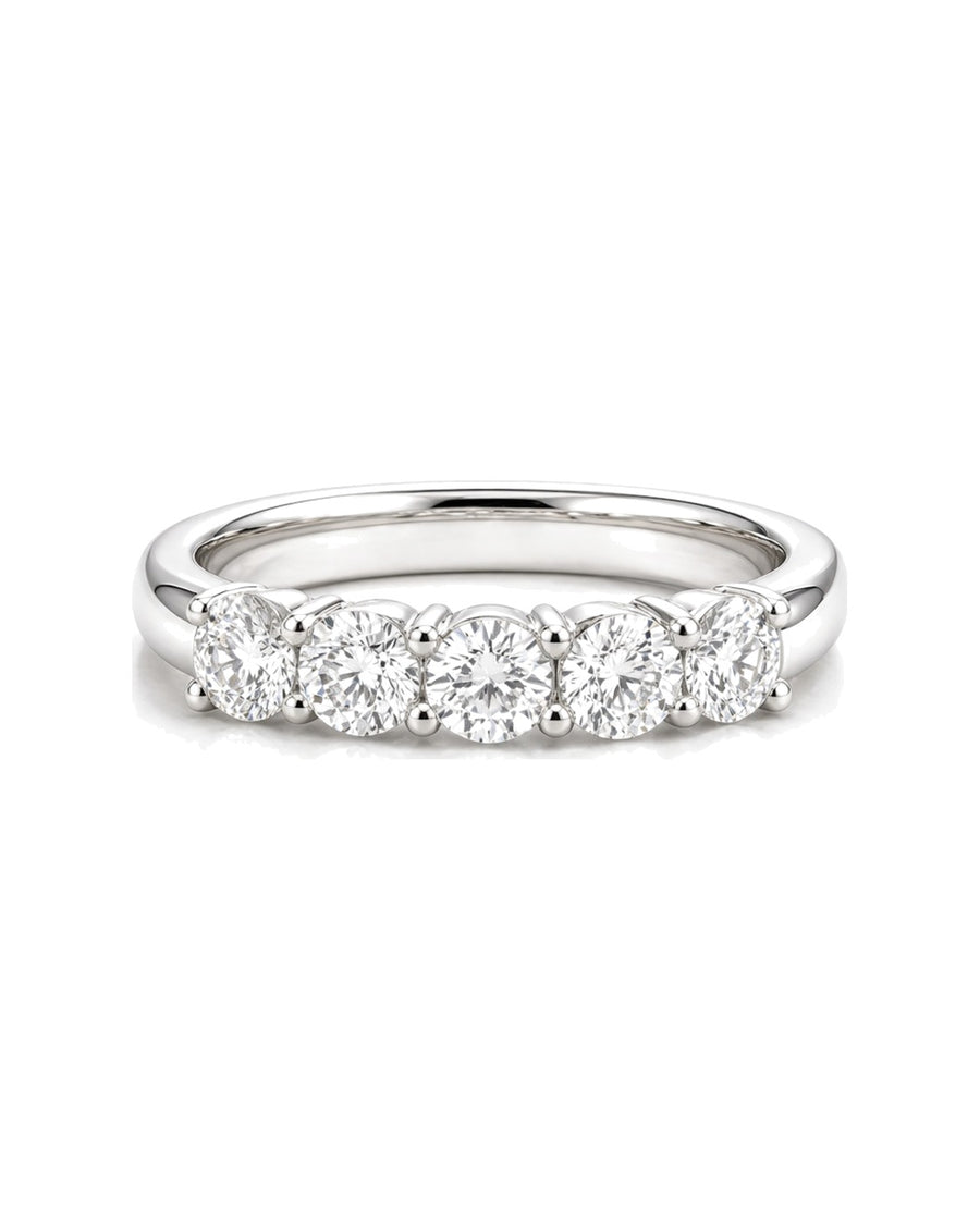 The Riviera — Five-Stone Diamond Wedding Band