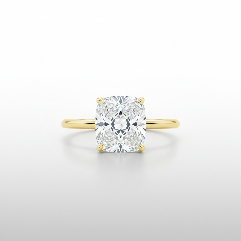 The Vivienne - Cushion Cut Solitaire Engagement Ring