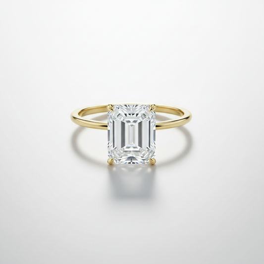 The Clara - Emerald Cut Solitaire Engagement Ring