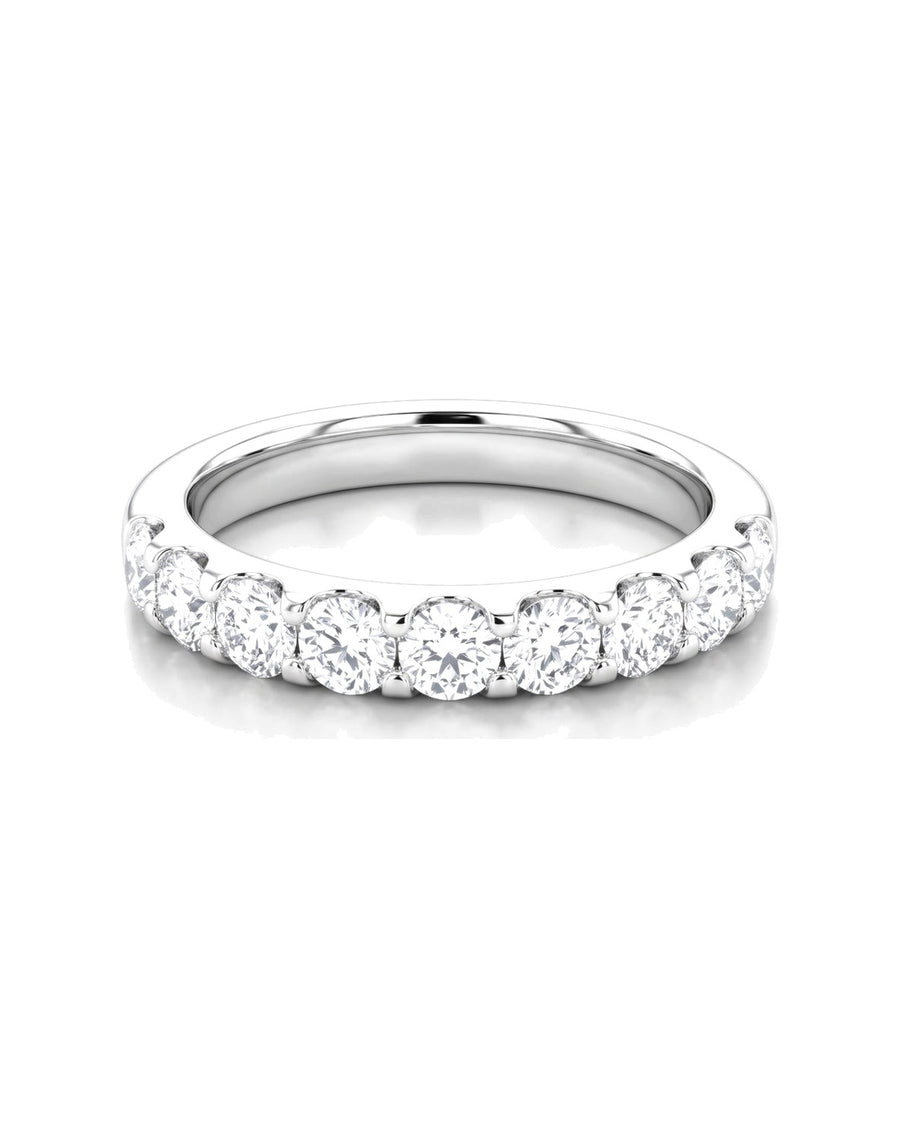The Vow — Round Diamond Half-Eternity Wedding Band