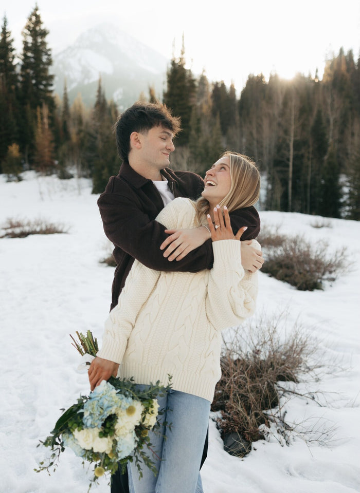 Luka and Chloe after their Utah proposal